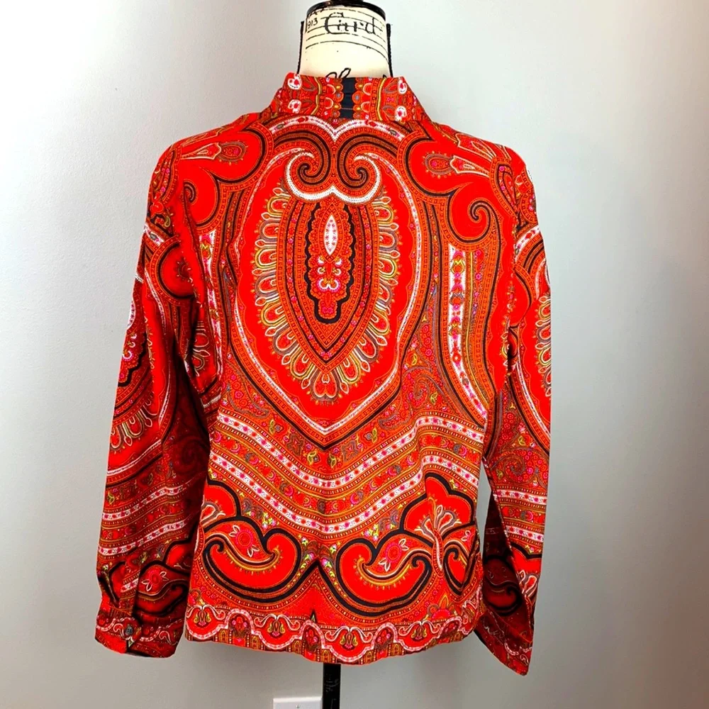 Isaac Mizrahi for Target Paisley Print Button Down Shirt NWOT - Picture 4 of 8